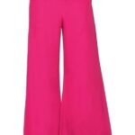 Indian Ethnic Rayon Designer Plain Casual Wear Plazo Pant for Women's (Black, Free Size)